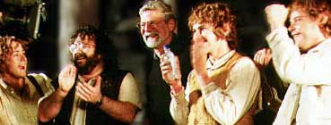 Sam, Merry, Pippin, Peter Jackson, and ?